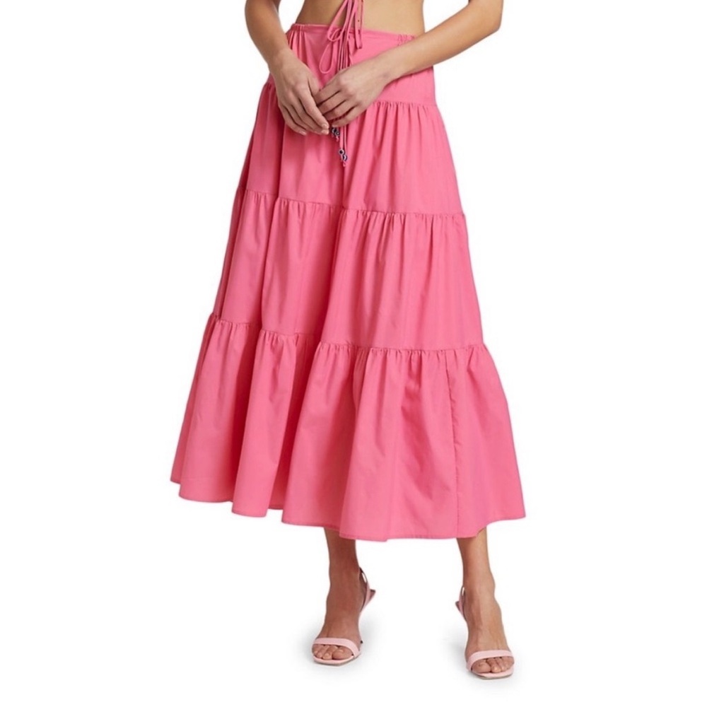 Staud Lucca Midi Skirt in Wild Orchid -
size XS